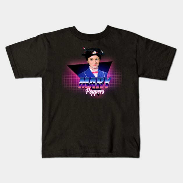 Retro Style 80'S // Mary Poppers Kids T-Shirt by Zac Brown